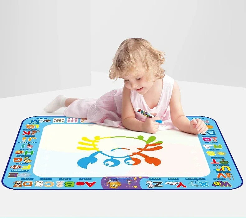 2023 New Arrivals Magic Water Drawing Mat with Fluorescent Pen Painting Board Early Educational Toys Montessori Toys for Kids