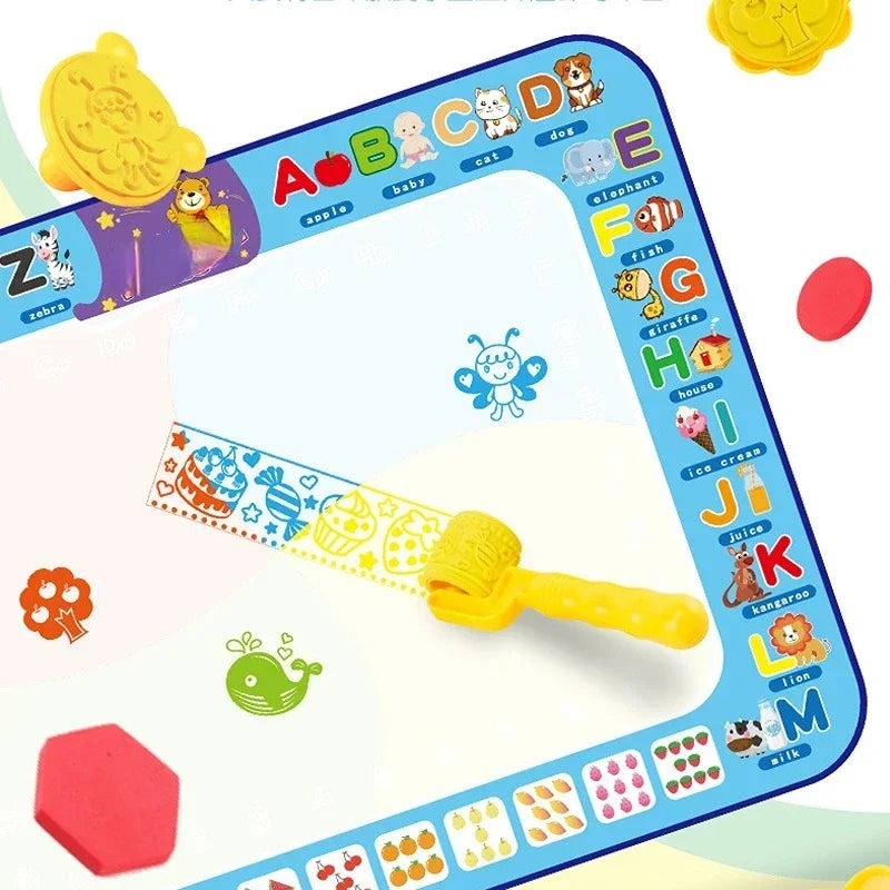 2023 New Arrivals Magic Water Drawing Mat with Fluorescent Pen Painting Board Early Educational Toys Montessori Toys for Kids